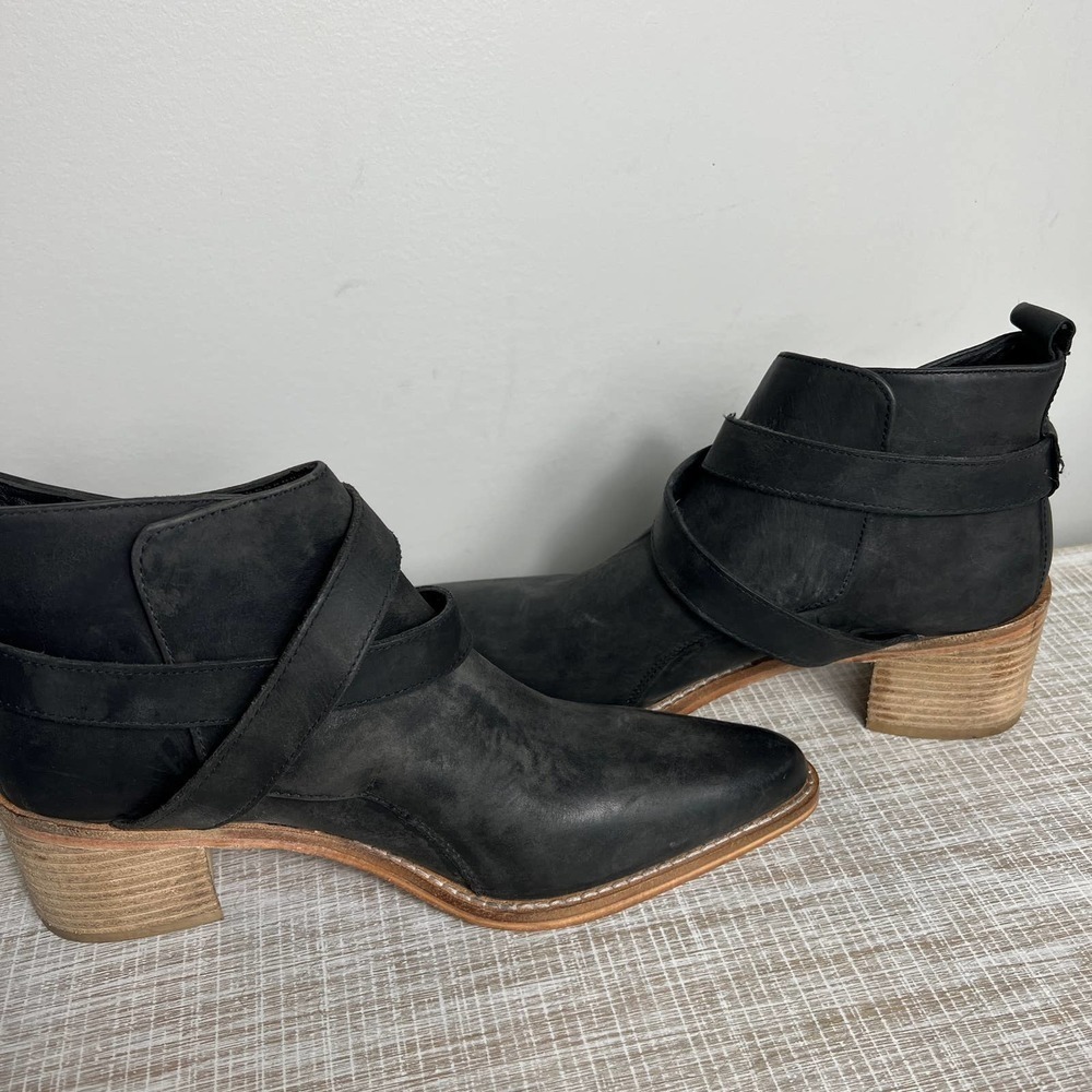 Free People Dark Leather Ankle Booties - Picture 5 of 10